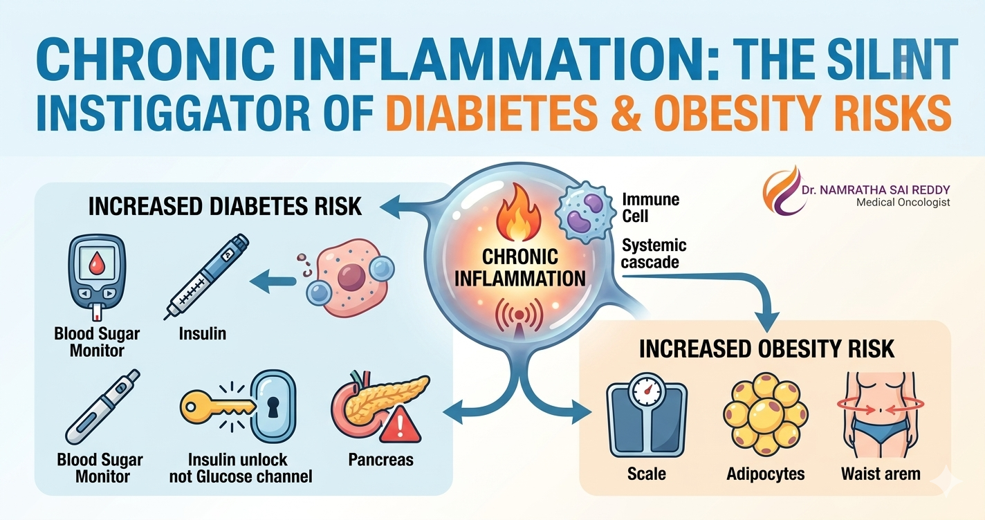 Chronic Inflammation: The Silent Instigator of Diabetes and Obesity Risks