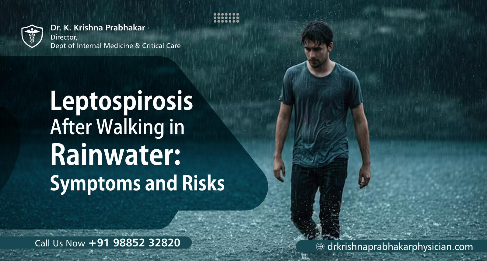 Walking through contaminated floodwater during the monsoon can increase the risk of leptospirosis if bacteria enter through cuts or mucous membranes.